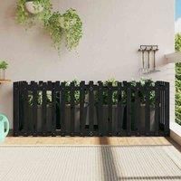 Garden Raised Bed with Fence Design Outdoor Planter Solid Wood Pine vidaXL