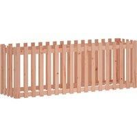 Garden Raised Bed with Fence Design Outdoor Planter Solid Wood Pine vidaXL