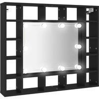 Mirror Cabinet with LED Cosmetic Mirror Cabinet Bedroom Storage Cabinet vidaXL