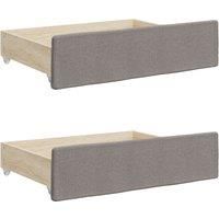 Bed Drawers Storage Unit Home Bed Box 2 pcs Engineered Wood and Fabric vidaXL