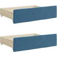 Bed Drawers Storage Unit Bed Storage 2 pcs Engineered Wood and Velvet vidaXL