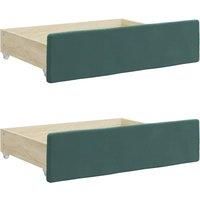 Bed Drawers Storage Unit Bed Storage 2 pcs Engineered Wood and Velvet vidaXL