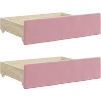 Bed Drawers Storage Unit Bed Storage 2 pcs Engineered Wood and Velvet vidaXL
