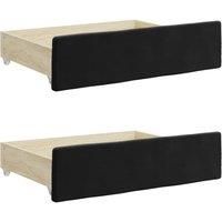 Bed Drawers Storage Unit Bed Storage 2 pcs Engineered Wood and Velvet vidaXL
