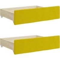 Bed Drawers Storage Unit Bed Storage 2 pcs Engineered Wood and Velvet vidaXL