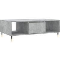 vidaXL - Engineered Wood Coffee Table in Concrete Grey Finish with Iron Legs - Rectangular Design - 104x60x35cm Size