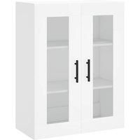 vidaXL Wall Mounted Cabinet | Versatile and Space Saving Design | White Engineered Wood Construction | Ample Storage Space | Living Room Bedroom Furniture