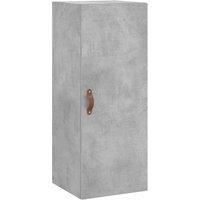 vidaXL Wall Mounted Engineered Wood Cabinet Concrete Grey- Versatile Floating Storage Cabinet for Living Room and Bedroom