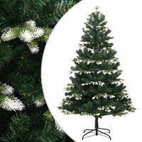 Artificial Hinged Christmas Tree with Flocked Snow 120 cm vidaXL
