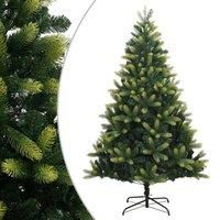 vidaXL Artificial Hinged Christmas Tree, Xmas Tree with Stand, Christmas Decoration for Indoor Outdoor, Holiday Ornament, Modern Style