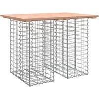 Garden Bench Park Outdoor Bench Seat Gabion Design Solid Wood Douglas vidaXL