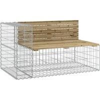 Garden Bench Gabion Design 92x71x65.5 cm Impregnated Wood Pine vidaXL