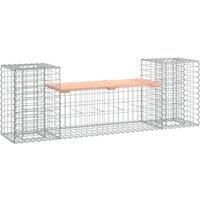 Garden Bench Wooden Outdoor Bench Seat Gabion Design Solid Wood Pine vidaXL