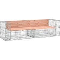 Garden Bench Gabion Design 244x71x65.5 cm Solid Wood Douglas vidaXL