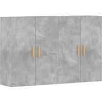 vidaXL Wall Mounted Cabinets 2 pcs Concrete Grey Engineered Wood