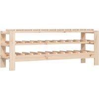 vidaXL Wine Rack 109.5x30x42 cm Solid Wood Pine