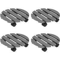 Plant Trolleys 4 pcs Grey £30x7,5 cm WPC