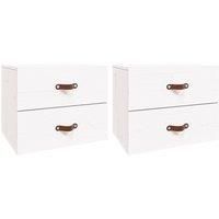 1/2x Wall-mounted Bedside Cabinet Floating Bedside Unit Multi Colours vidaXL
