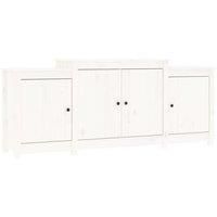 vidaXL Sideboard White 164x37x68 cm Solid Wood Pine