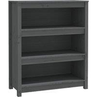Vidaxl Book Cabinet Grey 80X35X97 Cm Solid Wood Pine