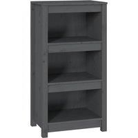Vidaxl Book Cabinet Grey 50X35X97 Cm Solid Wood Pine