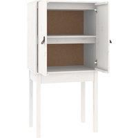 Vidaxl Highboard White 60X40X120 Cm Solid Wood Pine, White
