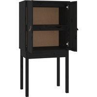 Vidaxl Highboard Black 60X40X120 Cm Solid Wood Pine, Black