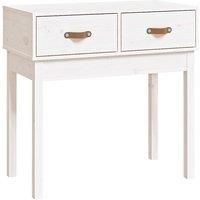 Vidaxl Console Table White 76 5X40X75 Cm Solid Wood Pine