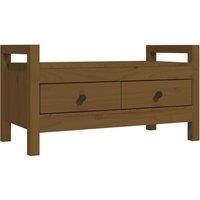 vidaXL Hall Bench Honey Brown 80x40x43 cm Solid Wood Pine