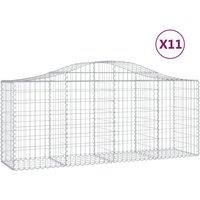 Arched Gabion Basket Stone Basket Gabion Retaining Wall Galvanised Iron vidaXL