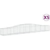 Arched Gabion Basket Stone Basket Gabion Retaining Wall Galvanised Iron vidaXL