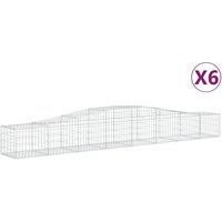 Arched Gabion Basket Stone Basket Gabion Retaining Wall Galvanised Iron vidaXL