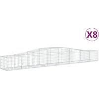 Arched Gabion Basket Stone Basket Gabion Retaining Wall Galvanised Iron vidaXL