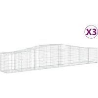 Arched Gabion Basket Stone Basket Gabion Retaining Wall Galvanised Iron vidaXL
