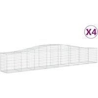 Arched Gabion Basket Stone Basket Gabion Retaining Wall Galvanised Iron vidaXL