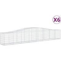 Arched Gabion Basket Stone Basket Gabion Retaining Wall Galvanised Iron vidaXL