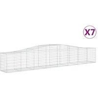 Arched Gabion Basket Stone Basket Gabion Retaining Wall Galvanised Iron vidaXL