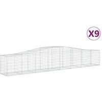 Arched Gabion Basket Stone Basket Gabion Retaining Wall Galvanised Iron vidaXL