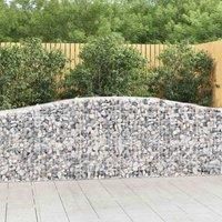 Arched Gabion Basket Stone Basket Gabion Retaining Wall Galvanised Iron vidaXL