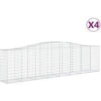 Arched Gabion Basket Stone Basket Gabion Retaining Wall Galvanised Iron vidaXL