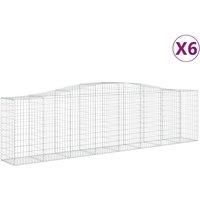 Arched Gabion Basket Stone Basket Gabion Retaining Wall Galvanised Iron vidaXL