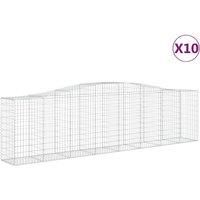Arched Gabion Basket Stone Basket Gabion Retaining Wall Galvanised Iron vidaXL