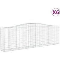 Arched Gabion Basket Stone Basket Gabion Retaining Wall Galvanised Iron vidaXL
