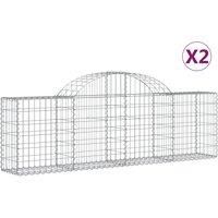 Arched Gabion Basket Stone Basket Gabion Retaining Wall Galvanised Iron vidaXL