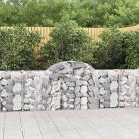 Arched Gabion Basket Stone Basket Gabion Retaining Wall Galvanised Iron vidaXL
