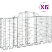 Arched Gabion Basket Stone Basket Gabion Retaining Wall Galvanised Iron vidaXL
