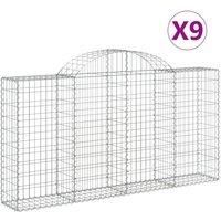 Arched Gabion Basket Stone Basket Gabion Retaining Wall Galvanised Iron vidaXL