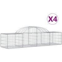 Arched Gabion Basket Stone Basket Gabion Retaining Wall Galvanised Iron vidaXL