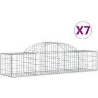 Arched Gabion Basket Stone Basket Gabion Retaining Wall Galvanised Iron vidaXL