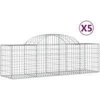 Arched Gabion Basket Stone Basket Gabion Retaining Wall Galvanised Iron vidaXL